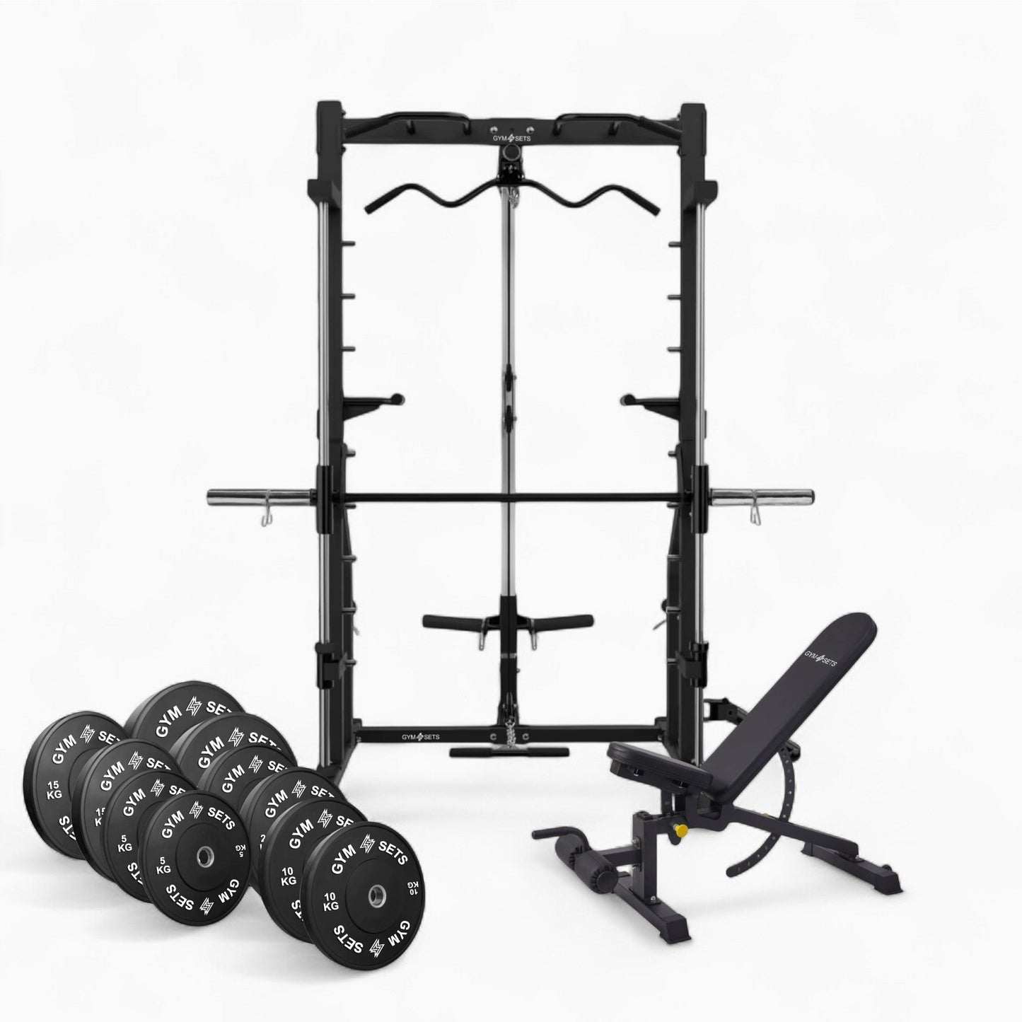 Semi Commercial Power Rack with Smith Machine & Cable System