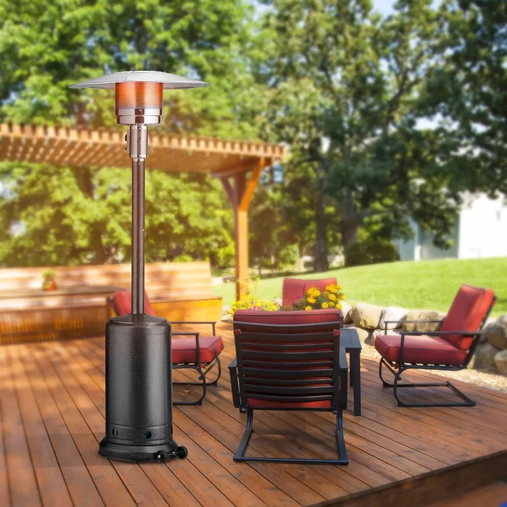 Alva Gas Patio Heater - Bronze Hammertone Cabinet
