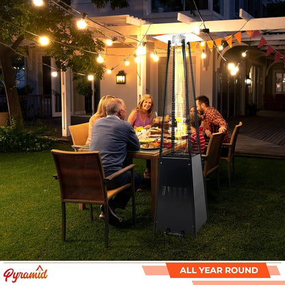 Pyramid Patio Gas Heater Matte black