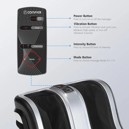 Foot and Calf Massager with Heat – Shiatsu Kneading & Rolling Machine