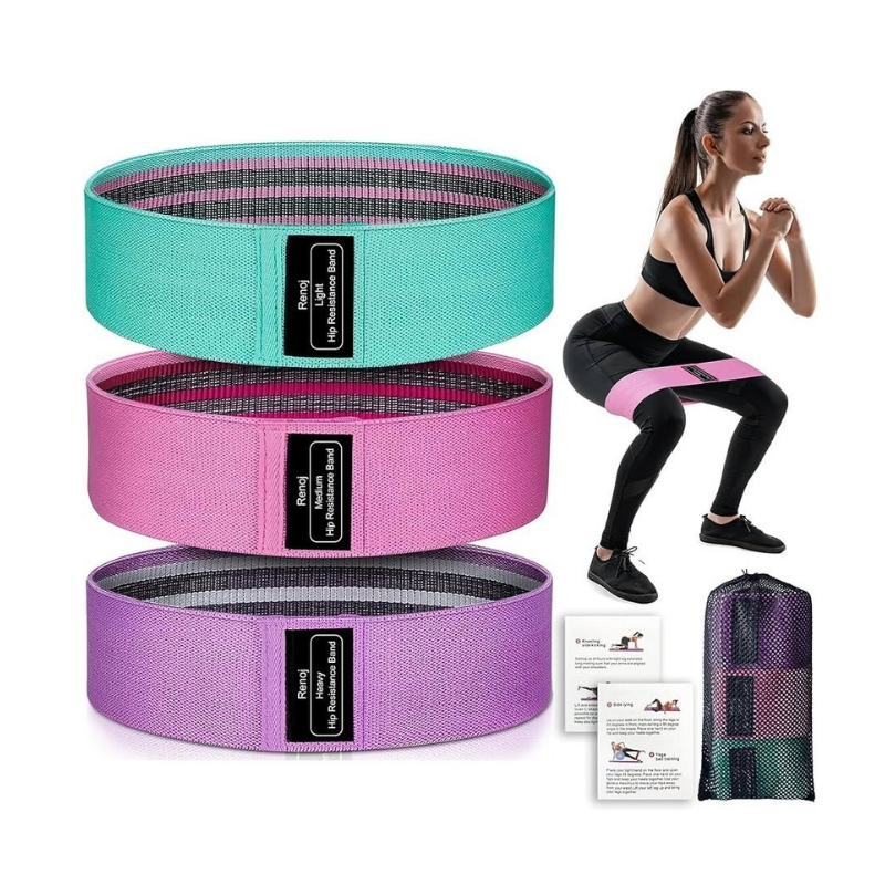 Fabric Hip Resistance bands set of 3pc