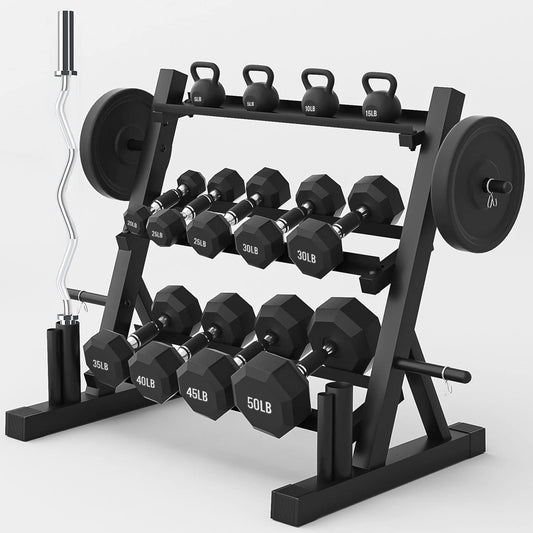 Dumbbell Rack – 3 Tier Multifunctional Weight Stand