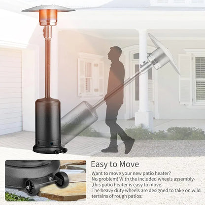 Alva Gas Patio Heater - Bronze Hammertone Cabinet