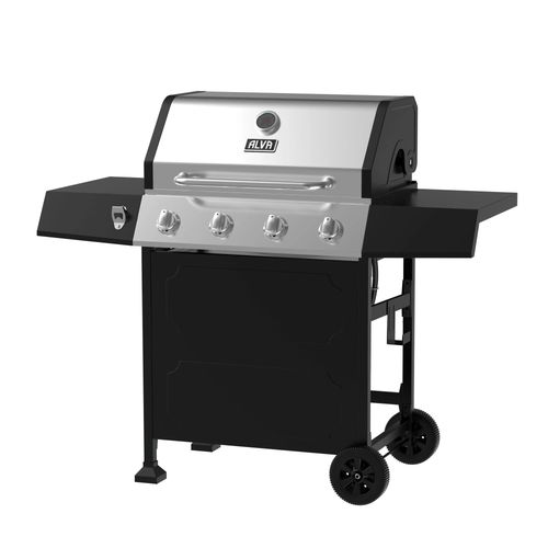 Alva SUPER 4 Burner Hood Stainless Steel BBQ