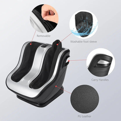 Foot and Calf Massager with Heat – Shiatsu Kneading & Rolling Machine