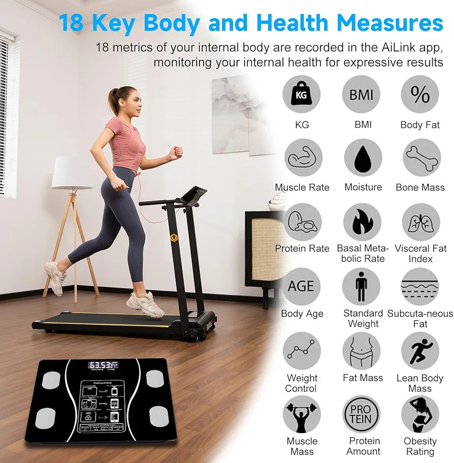 Body Fat Scale – Smart BMI Digital Bathroom Scale with App