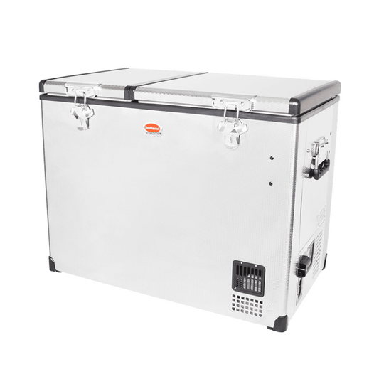 SnoMaster 85L Dual Compartment Stainless Steel Fridge/Freezer AC/DC