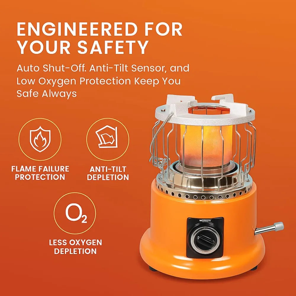 Weltherm Gas Room Heater with Cooking Stove 2 in 1 KTS 2201