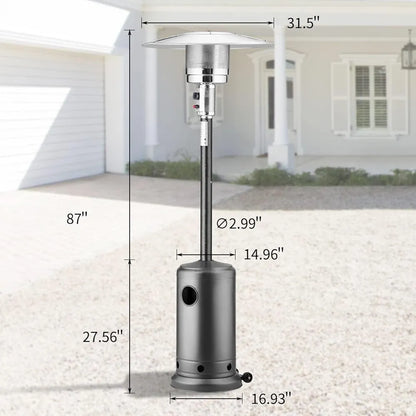 Alva Gas Patio Heater - Bronze Hammertone Cabinet