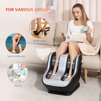 Foot and Calf Massager with Heat – Shiatsu Kneading & Rolling Machine
