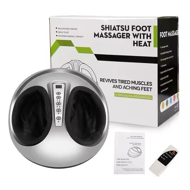 Shiatsu Foot Massager with Heat, Adjustable Strength and Time