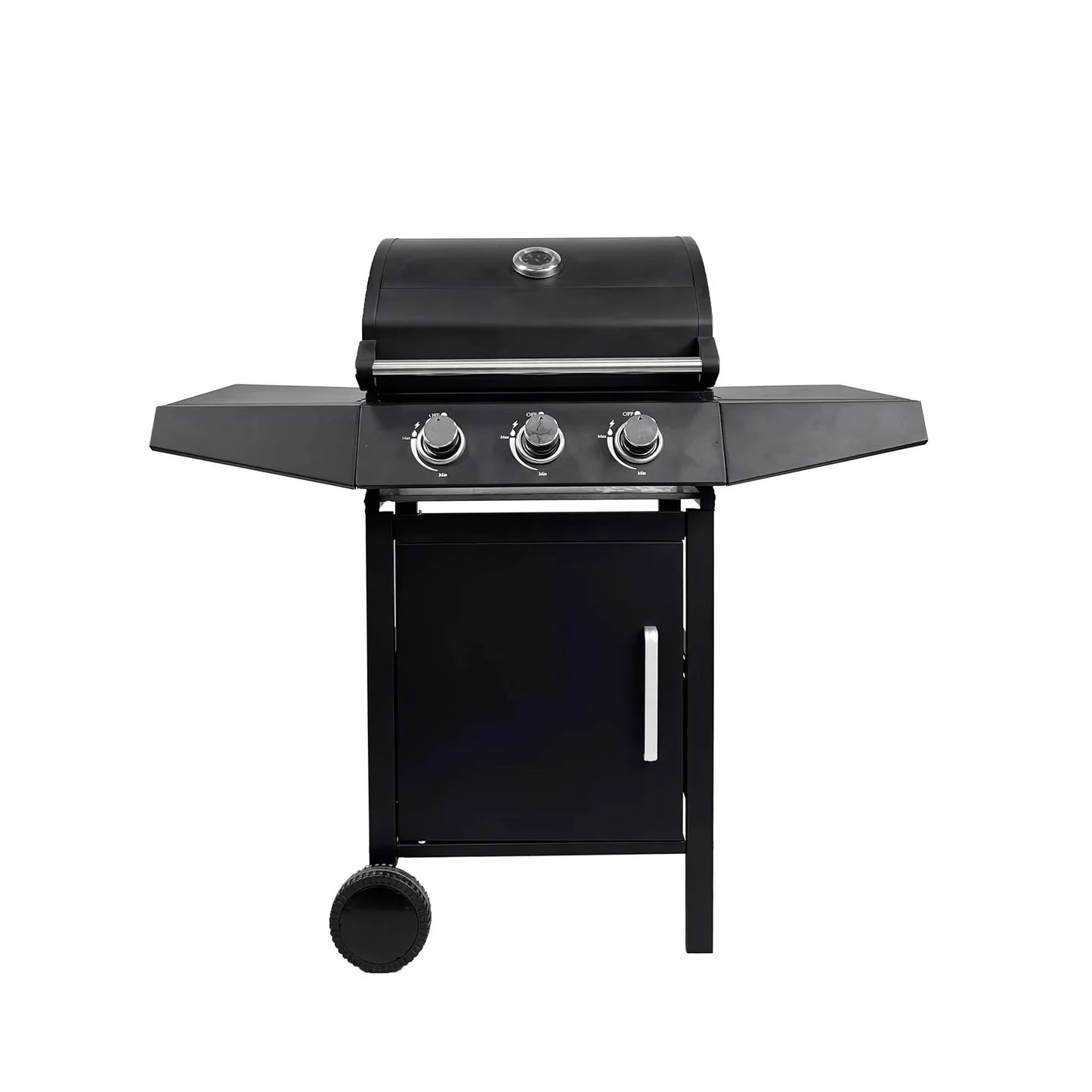 3-Burner Gas Grill with Warming Rack – Portable Outdoor BBQ
