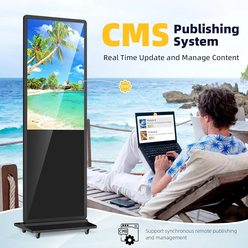 55″ Indoor Digital Signage – Floor Standing with Touch