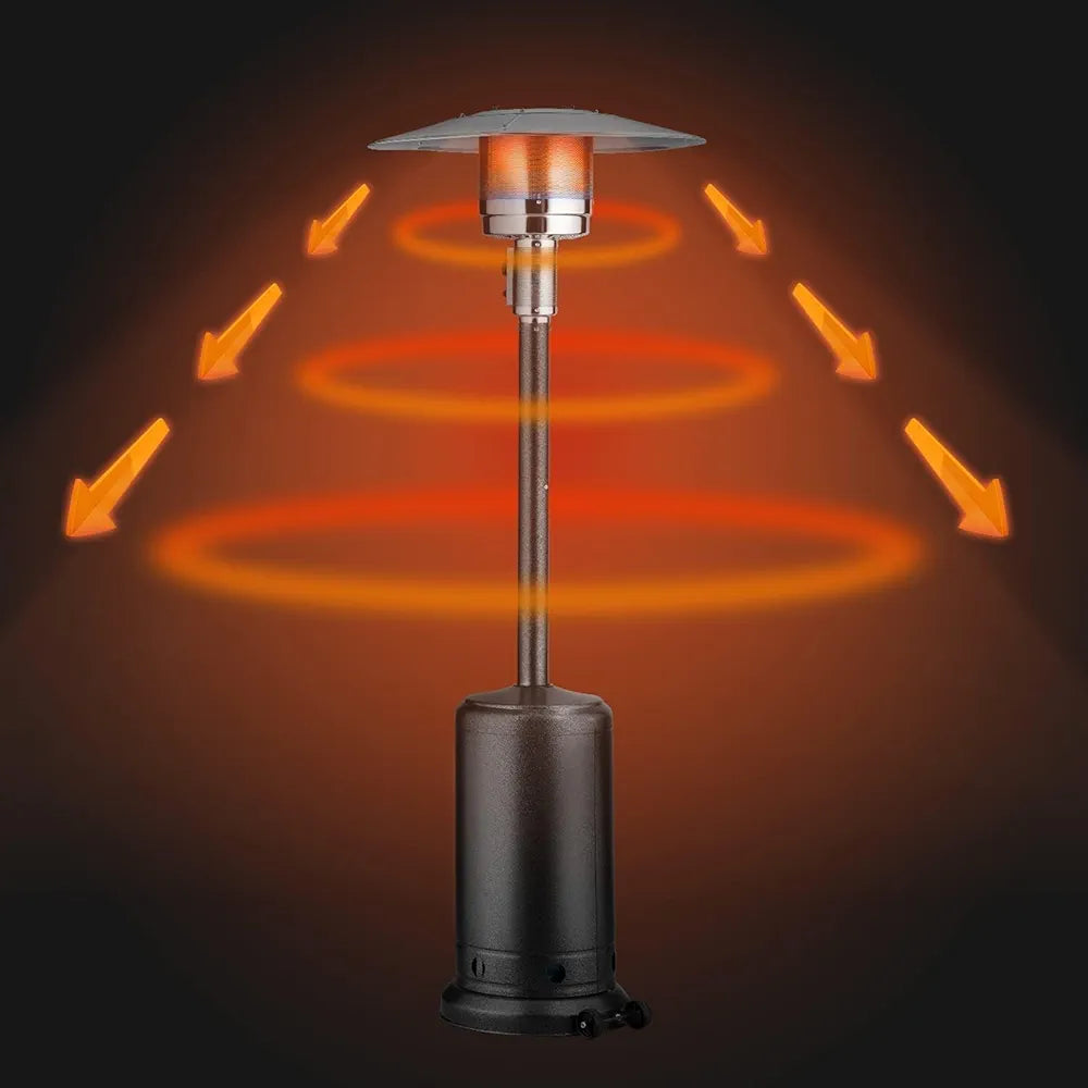 Alva Gas Patio Heater - Bronze Hammertone Cabinet