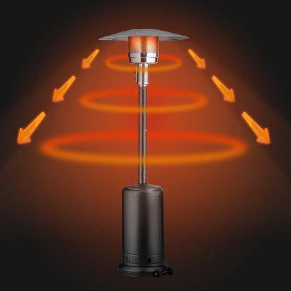 Alva Gas Patio Heater - Bronze Hammertone Cabinet